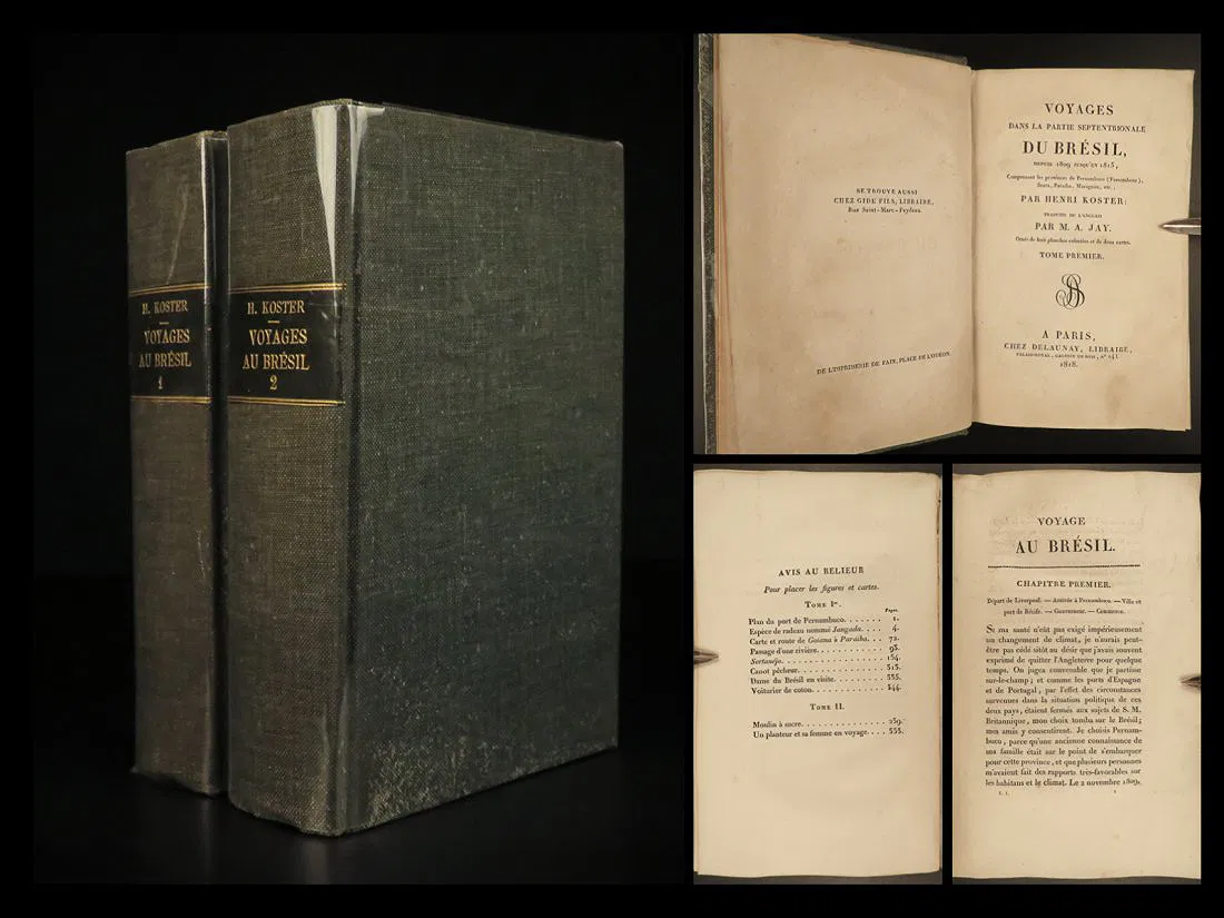 H. Koster Voyage au Bresil 1818. First French edition
