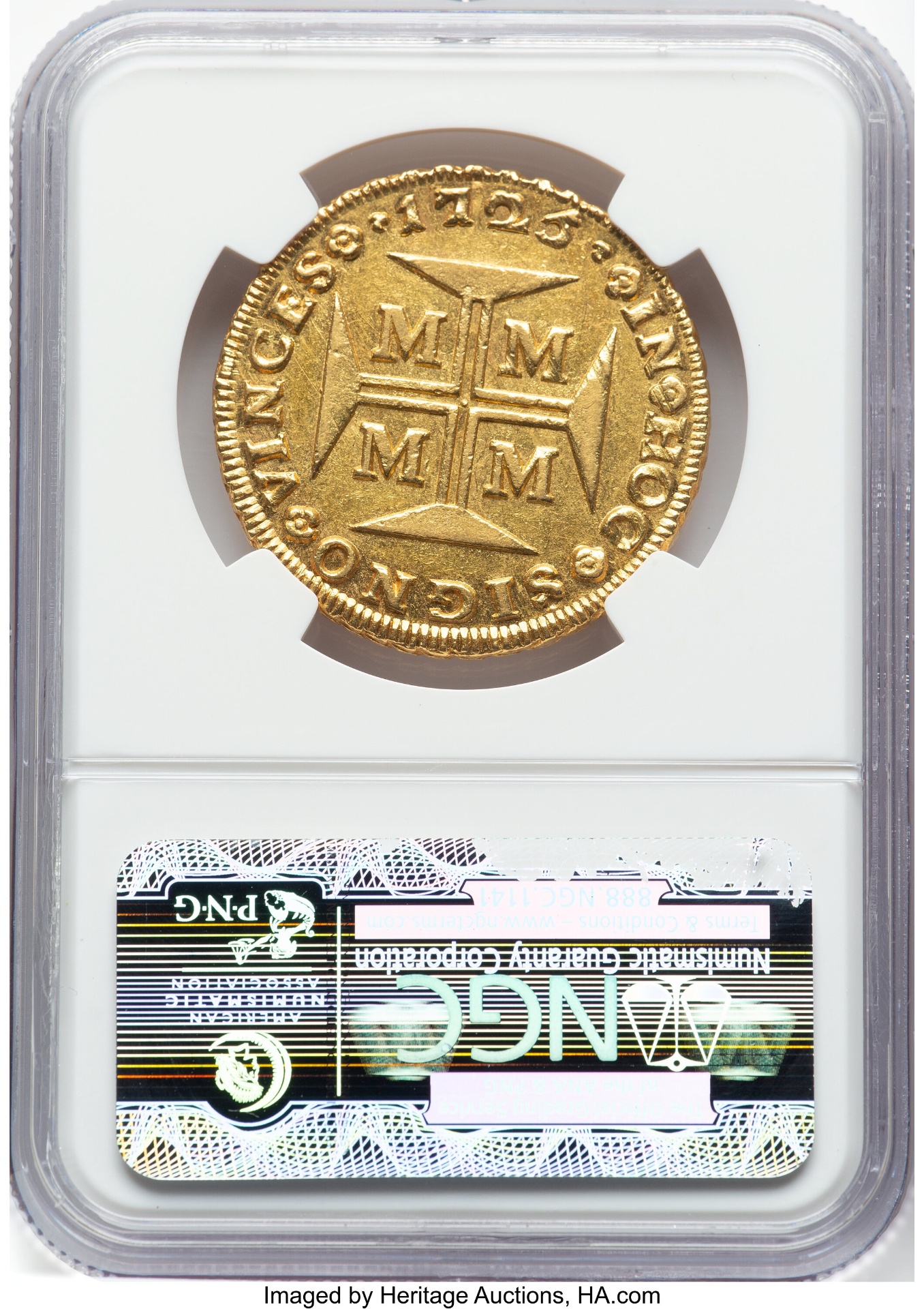 Gold Half Dobrão D. João V 10,000 Réis 1725 view 4