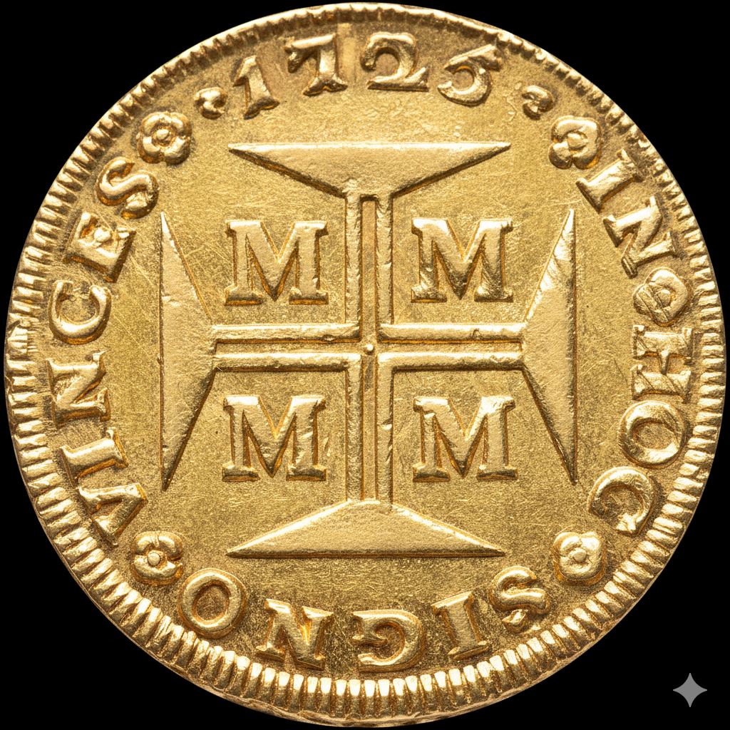 Gold Half Dobrão D. João V 10,000 Réis 1725