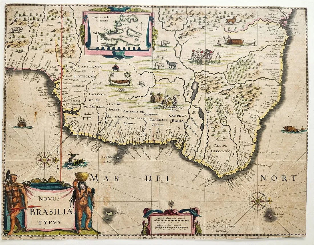 1640s Map of Brazil - Novus Brasiliae Typus