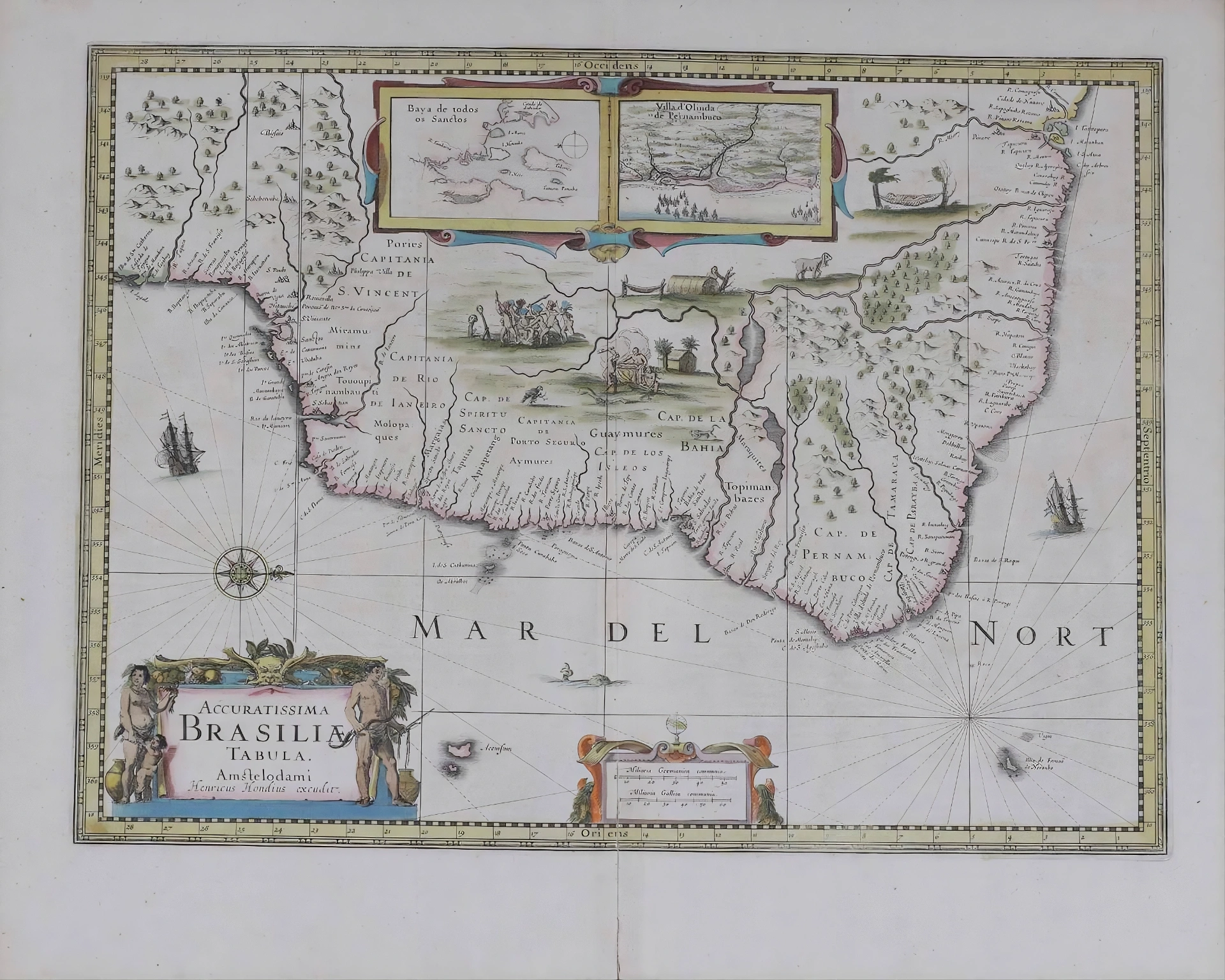 Hondius, H: Accuratissima Brasiliae tabula.